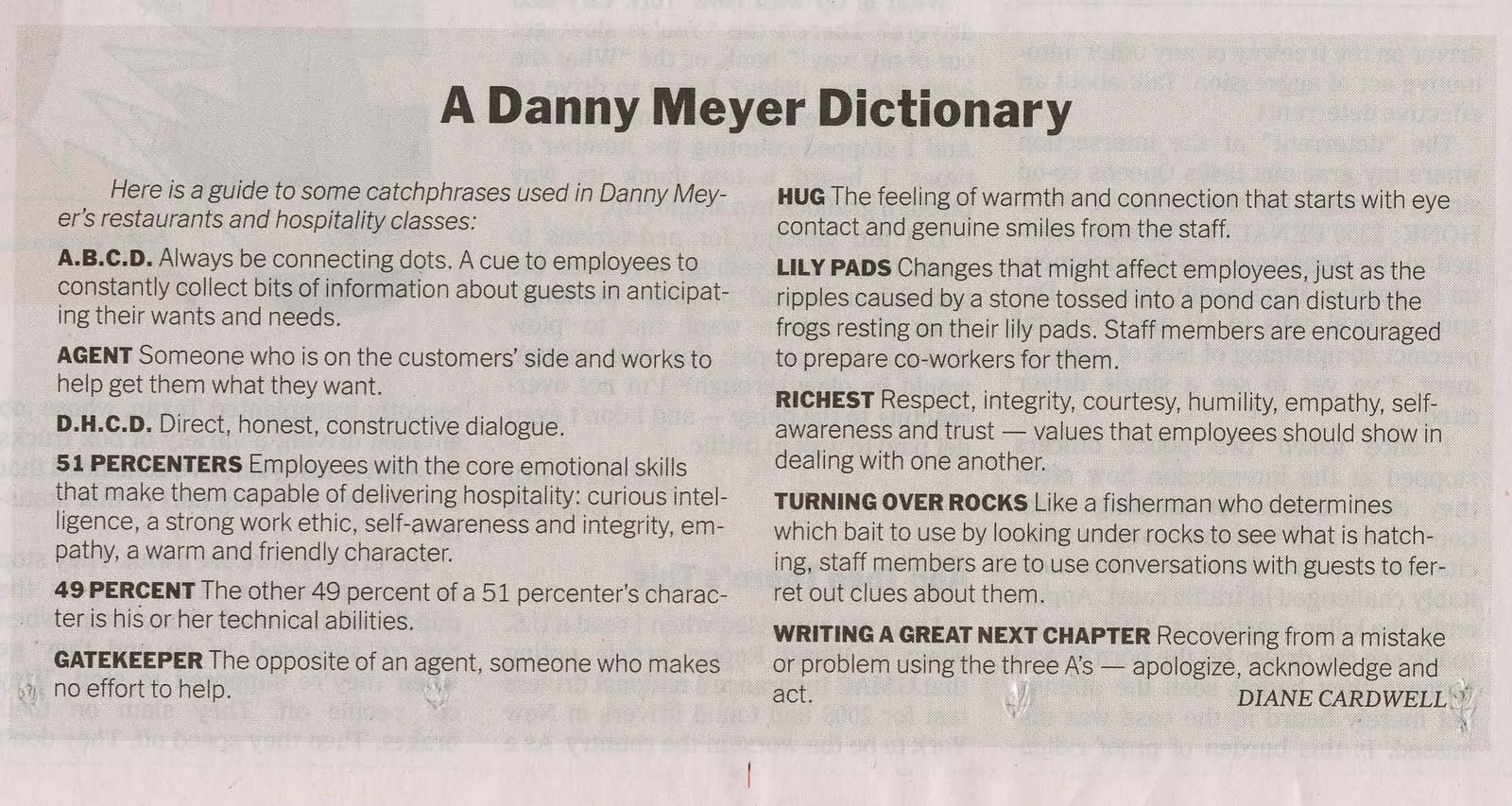 The Trad: Danny Meyer Dictionary