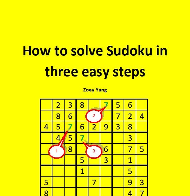 Joyousave How to solve Sudoku in three easy steps?