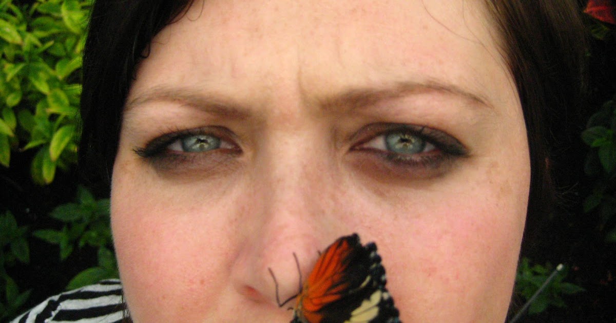 inspecting the small BUTTERFLIES ON MY NOSE
