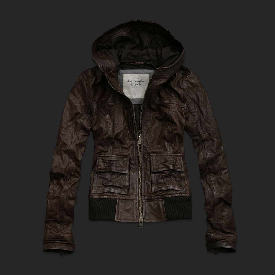 abercrombie leather jacket