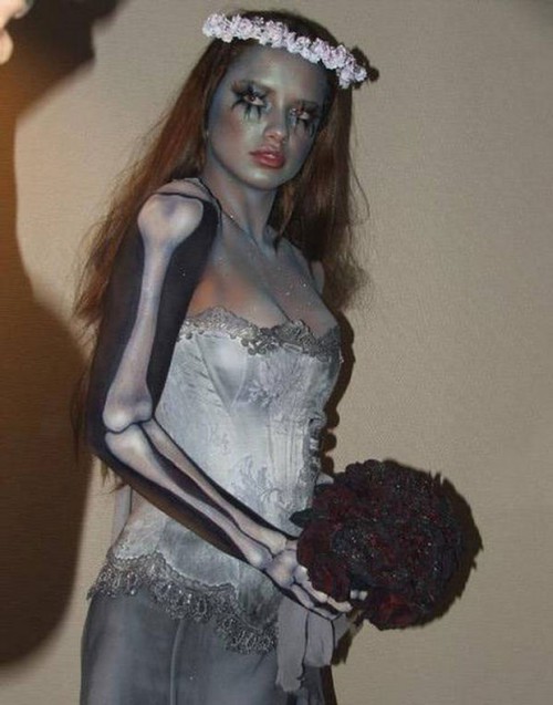 maquillaje novia cadaver halloween