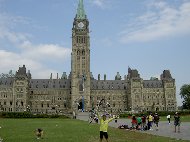 Celebrating on Parliament Hill