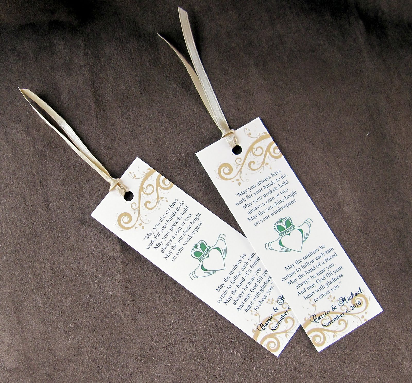 Scrapping Innovations Carrie and Michael's Wedding Bookmarks and Favor