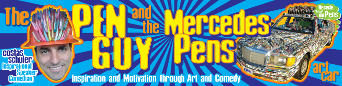 The Pen Guy and His Mercedes Pens Art Car