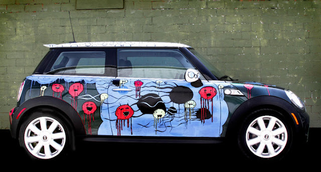 Oil Spill Mini Art Car by Michelle Reyna