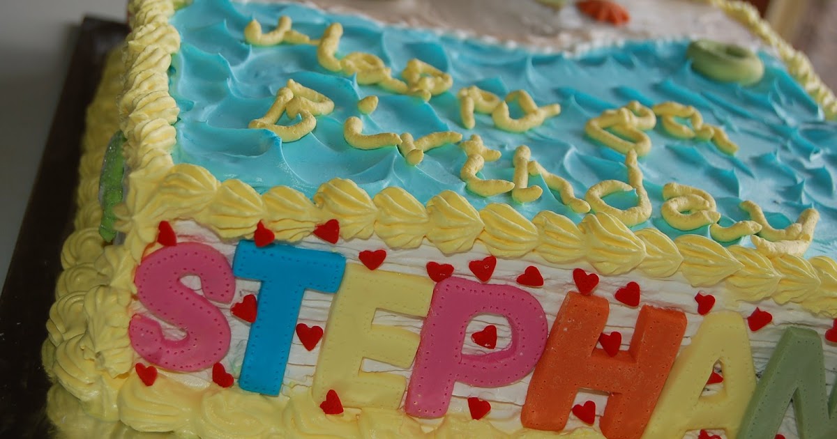 Cooking In Melbourne Beach Theme Birthday Cake