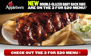 Restaurant Coupons: Applebee: 2 for $20