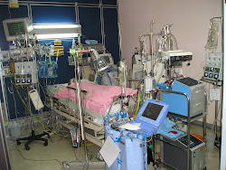 ICU in 21th century: multiple organ support (ECMO+IABP+CVVH+MV+transfusion+medication)
