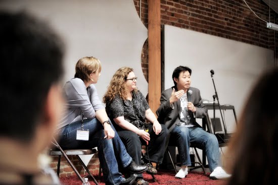 Session 1: Harriet Ells, KCRW; Evan Kleiman, Good Food & Angeli Caffe; Eddie Lin, Deep End Dining Session 1: Harriet Ells, KCRW; Evan Kleiman, Good Food & Angeli Caffe; Eddie Lin, Deep End Dining
