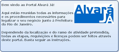 ATENÇÃO EMPREENDEDORES: ATALHO PARA TIRAR ALVARÁ PELA INTERNET E TRABALHAR NO RIO DE JANEIRO