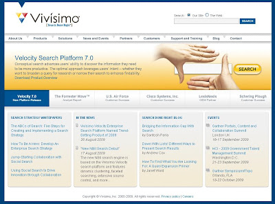 Главная страница поисковика Vivisimo