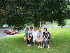 Catching a little shade under the tree planted in memory of Poppop on the Old Bensalem grounds