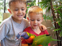 Ethan and Ashton and fine feather friends