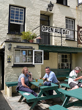 Quick snifter at Cadgwith Cove Hotel