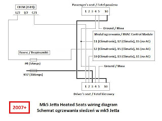 vag turbo diesel (mk5) podgrzewane siedzienia heated seats 2006 Grand Prix Wiring-Diagram even with the climatronic module with heating potentiometers installed, initially there was no heating it turned out one fuse i added was not connected to