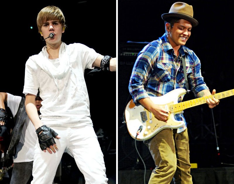 Pictures Justin Bieber and Bruno Mars Wow at B96's Jingle Bash My Entertainment World