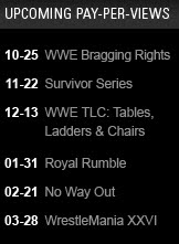PROXIMOS PPV DE WWE A EMITIR