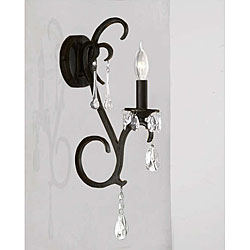 YARD SALE SHELTER ISLAND: lighting 10 Iron and Crystal Wall Sconce