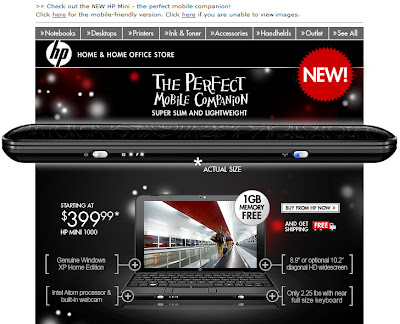 Click to view this Dec. 4, 2008 HP email full-sized