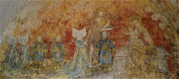 PEINTURE MURALE ORNANT LA CHAPELLE DU CHASTEL