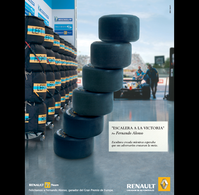 “Escalera a la victoria” para Renault F1 Team