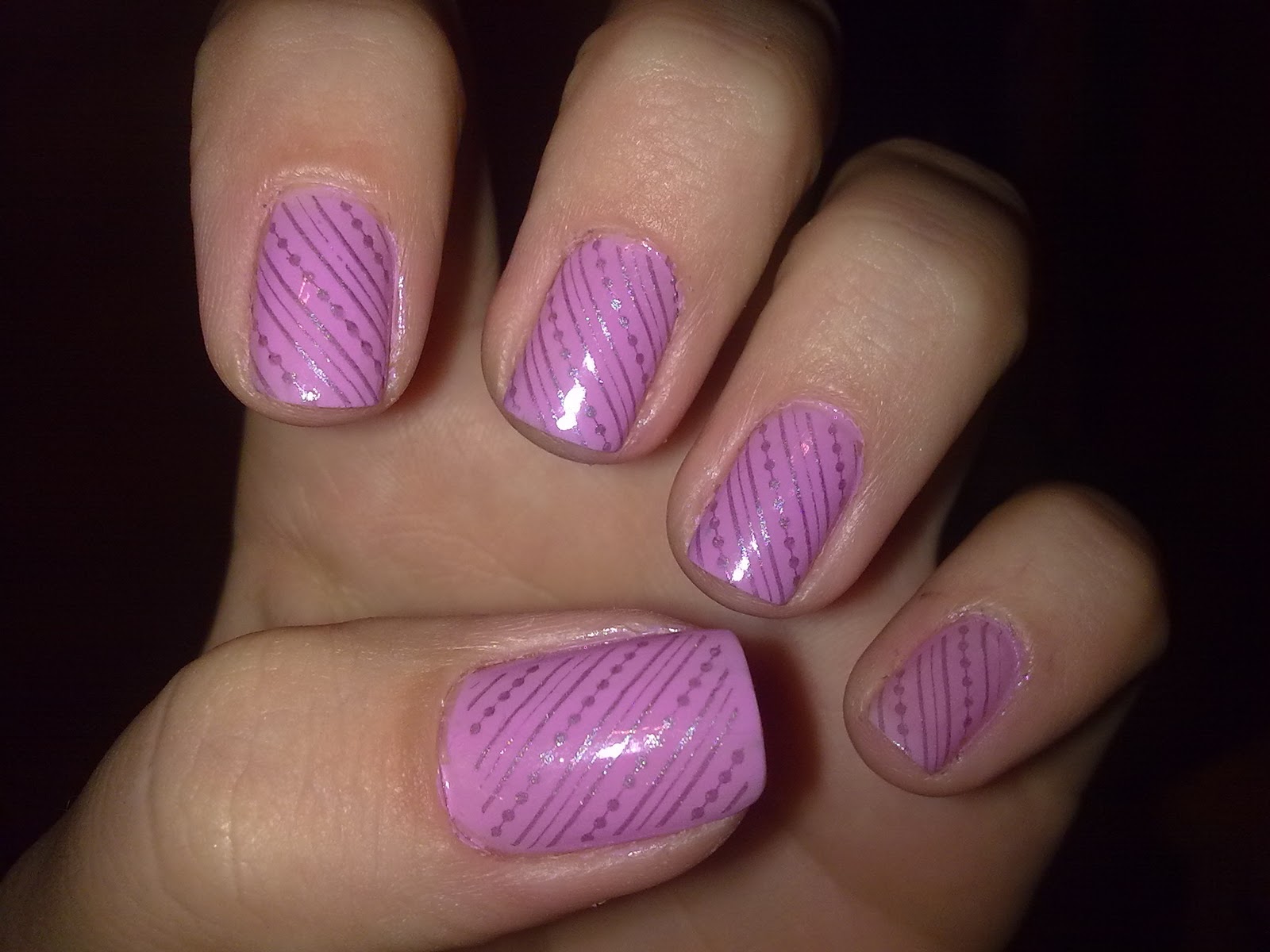 Pink nails and cute lines with KonadM65 | for those who love Konad