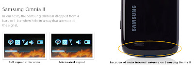 Samsung Omnia II antenna issue