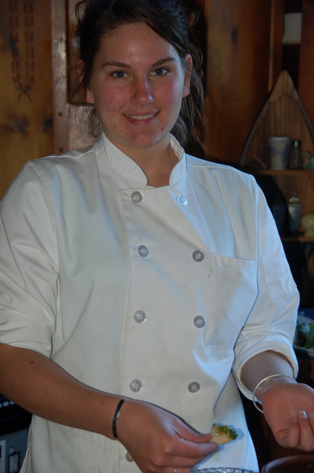 Private chef menu always exciting at Creekwalk, Gatlinburg bed and