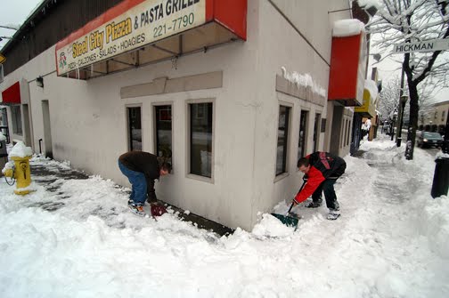 front of Steel City Pizza