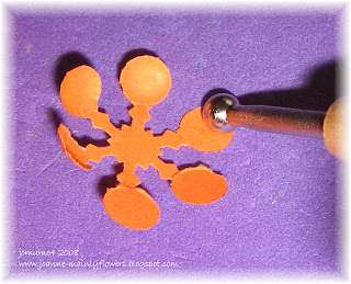 with the embossing tool to