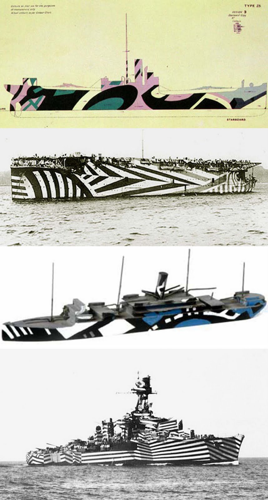 Camouflage Razzle Dazzle boats
