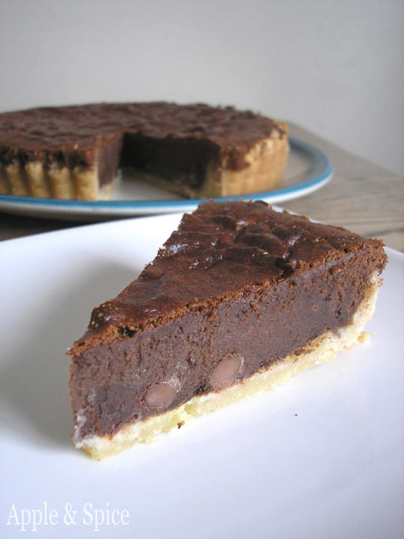Apple & Spice Chocolate Brownie Tart