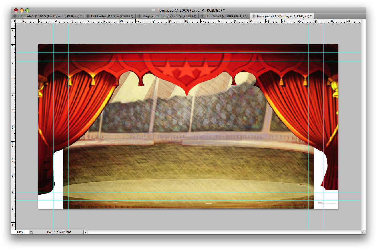Design Practice Background For Set Inside Circus Tent