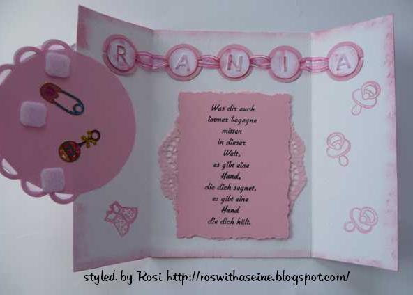 Rosis Stöberseite: Taufkarte