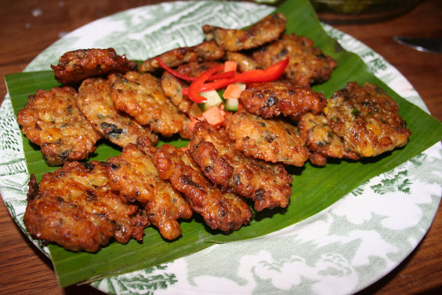 Thai fish cakes and corn fritters