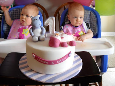 SweetThings: Twins 1st Birthday Cake