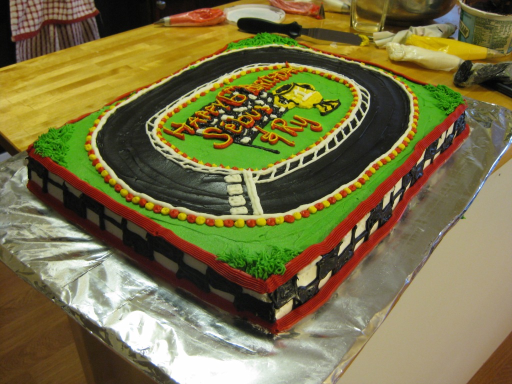 Cake Attempts Race Track Cake