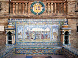 Plaza de España, Sevilla - Azulejo de Cáceres