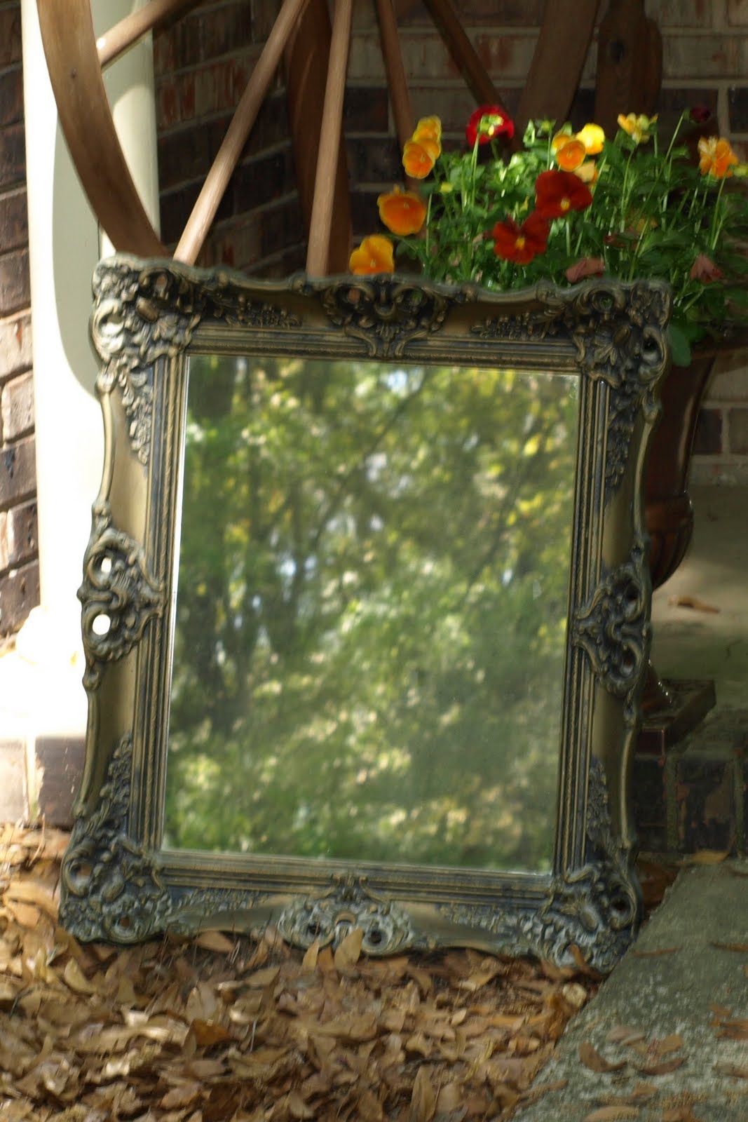[ARTful] Salvage Repurposed mirror into Garden ART