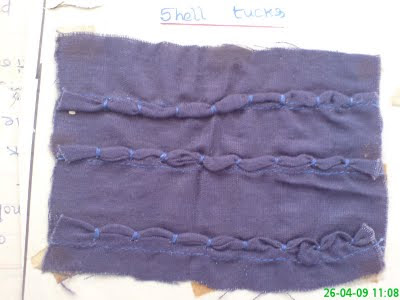 shell tuck stitch