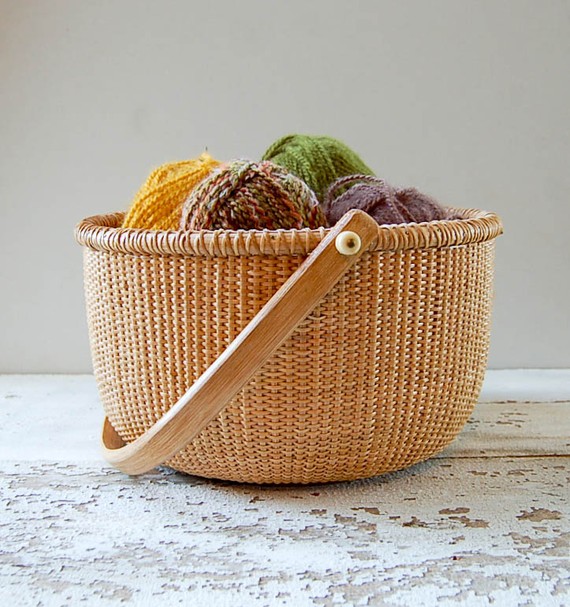 wicker sewing basket