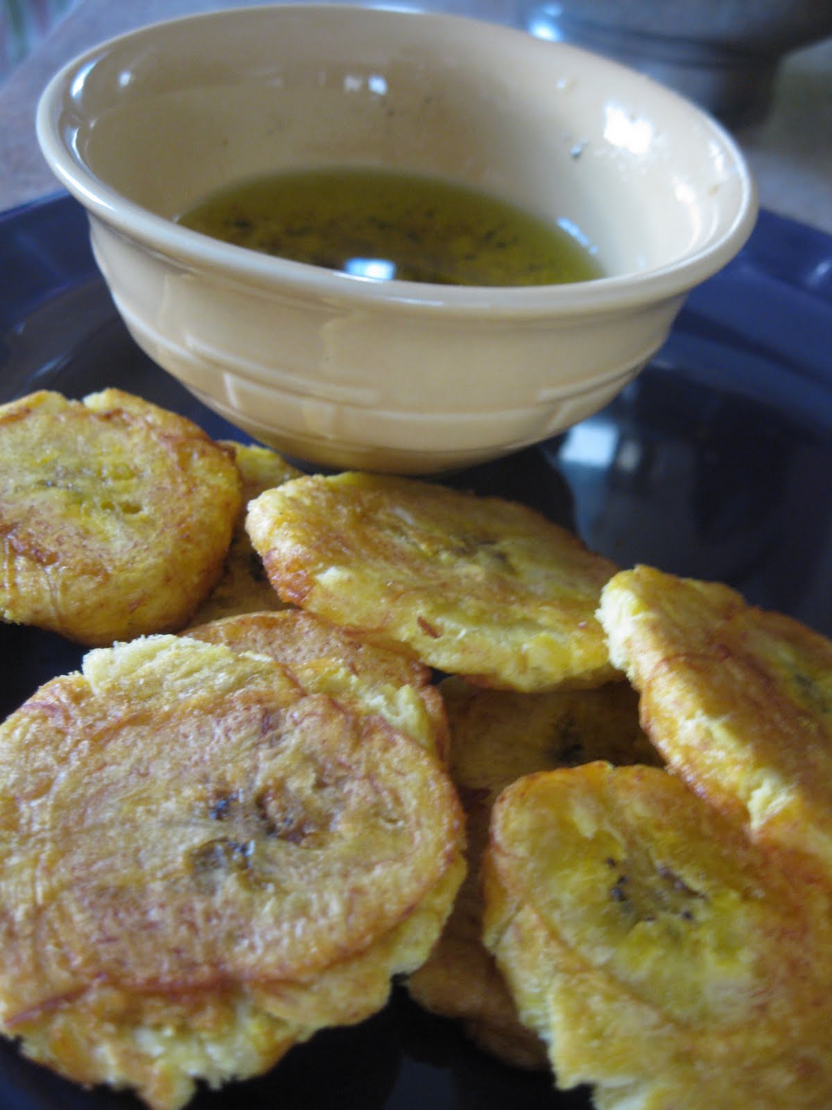 Deaf Cooking's Corner Tostones with Garlic Dip