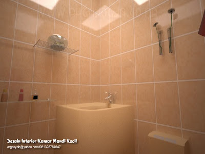 desain interior kamar mandi kecil ukuran 1,4×1,5m