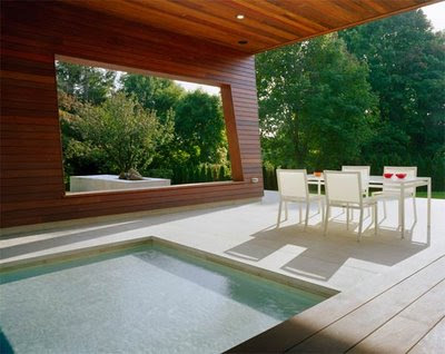 Exterior of Minimalist Pool House Design