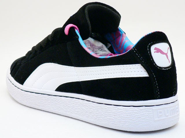 puma suede black light snake