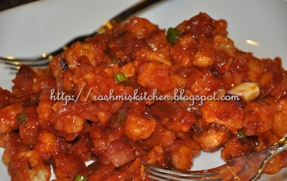 Rashmi's Kitchen Gobi Manchurian (Baked Cauliflower Manchurian)
