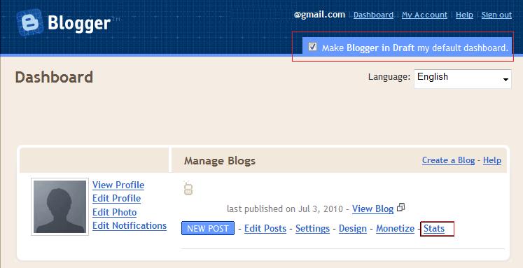 Blogger gets Inbuilt Web Analytics Tool Blogger gets Inbuilt Web Analytics Tool