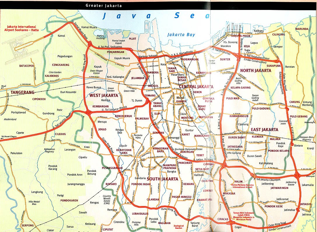 Map Of Jakarta - Free Printable Maps
