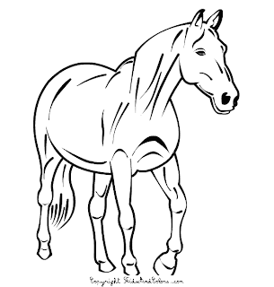 Black and white horse coloring pages to print