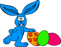 Easter bunny clipart pics for kids.